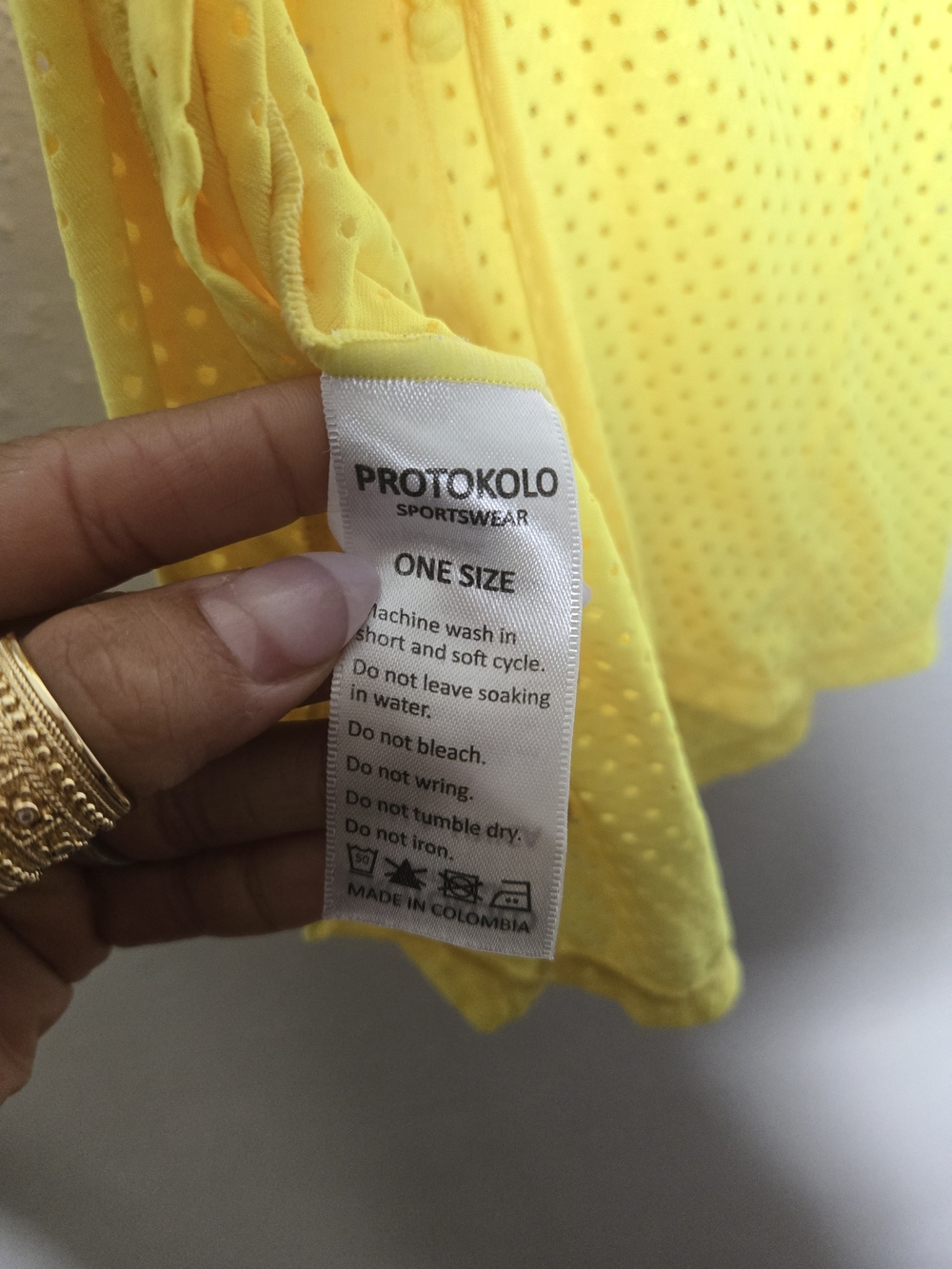 Neon Yellow Mesh Racerback Tank Protokolo - Picture 4 of 4